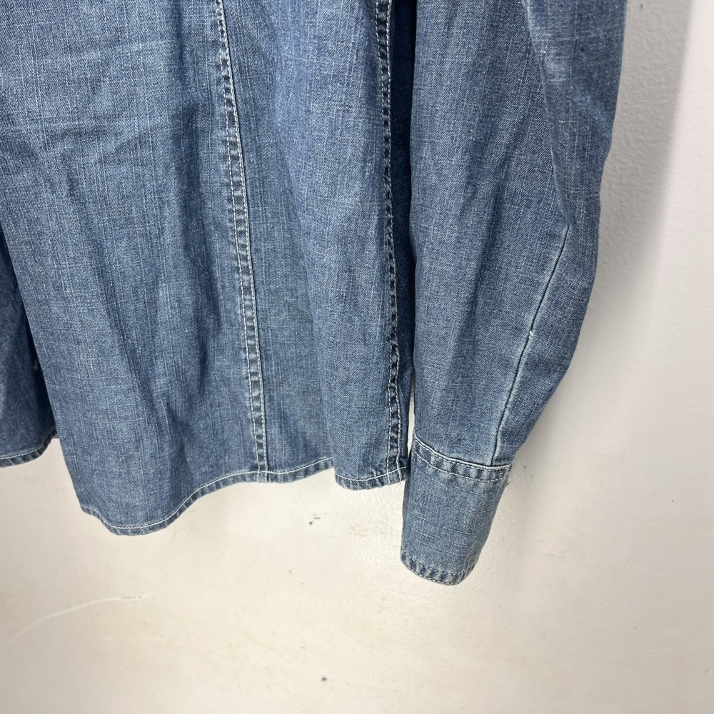 Vintage Harley Davidson Women's Large Pearl Snap Western Long Sleeve Button Up - Picture 11 of 14
